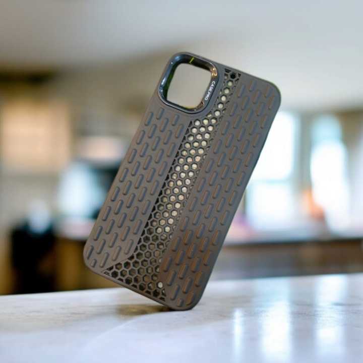 For Apple iPhone 12 Luxury Soft Silicon Hollow Cooling Casing Cover-E_Store