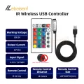 Full Set 5V USB RGB Strip Lights + Controller IR 24-Key Wireless Remote Control 1/2/3/4/5 M 60LEDs/M 2835 SMD LED Flexible Tape. 