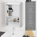 Wall Cabinet, Over The 32x24"Wall Mounted Cabinet with Doors for your Kitchen Storage and your Bathroom Storage, Hanging Cabinet for Wall with Towels Bar.