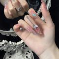 Butterfly Rings for Women Bling Crystal Rhinestones Finger Ring for Girls with Chain Tassel Finger Tip Rings.