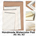 Handmade Watercolor Book, Handmade Paper, Drawing Book (Spiral) For Drawing Painting Size A3 A4 A5 - Notebook.