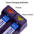 Doublepow UK201 1.2V Ni-Cd/Ni-MH Battery Fast Charger with Full Charge Indication Facility for Rechargeable 1.2V AAA/AA/C Size & 7/5 F6 Chewing Gum Stick/Gumstick for SONY MiniDiscs and Walkmans - 1 Piece.