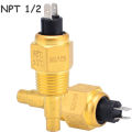 1pcs Vdo 1/2 Npt 21mm Thread Engine Temperature Sensor Water Temperature Sensor & 1pcs Universal Vdo Pressure Sensor 0 to 10 Bars 1/8 Npt Generator Part 10mm.