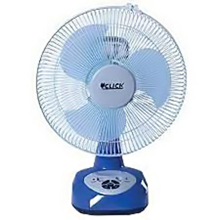 Click Rechargeable Table Fan 12'' Blue