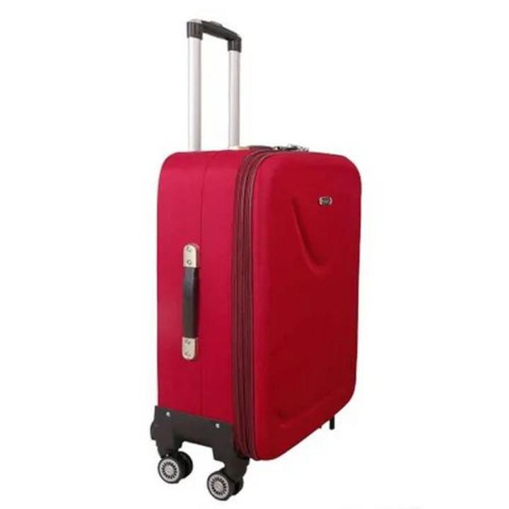24 Red Butterfly Fabric Soft Case Trolley Bag