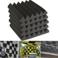 30X30X5CM Studio Acoustic Foam Sound Absorption Treatment Panel Tile Wedge Black. 