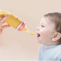 New BBET Baby Squeezing Feeding Bottle Silicone Newborn Training Rice Spoon Infant Cerea Food Supplement Feeder Safe Tableware. 