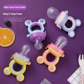 Cute Cartoon Baby Fruit Feeder Soft Silicone Pacifier Children Fresh Food Nibbler Supplementary Food Feeder Baby Feeding Pacifier with Cover.