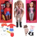 【The road to happiness Store】18 Inch Our American Doll + Doll Clothes  Shoes + Doll Accessories,Girl's Toys,Holiday Gift(No Box). 