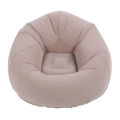 Inflatable Lounge Chair Lightweight Inflatable Sofa Couch Gray Ergonomic Soft for Bedroom. 