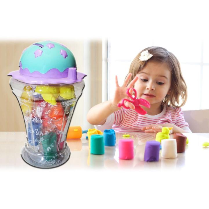 Slime Clay for Preschooler Kids with Tools and Storage Container (Ice Cream Shaped)