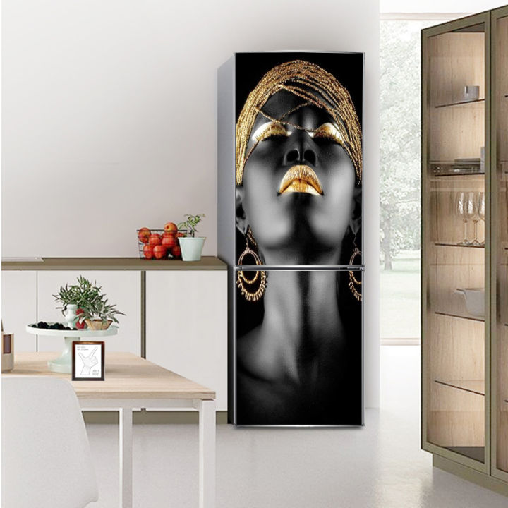 Black%20Cool%20Refrigerator%20Stickers%20Full%20Door%20Mural%20Cover%20Adhesive%20PVC%20Photo%20Wallpaper%20Sticker%20for%20Fridge%20Kitchen%20Decor%20Waterproof%20-%20Image%203