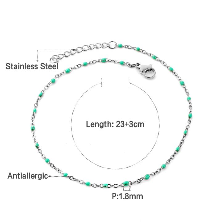 Summer%20Beach%20Enamel%20Ankle%20Bracelets%20Bohemian%20Green%20Blue%20Yellow%20Beads%20Stainless%20Steel%20Leg%20Chain%20Vintage%20Exquisite%20Foot%20Jewelry%20-%20Image%204