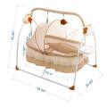 Electric Soothing Portable Folding Rocking Bassinets with 3-speeds Swings. 