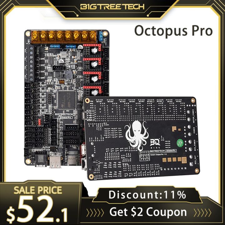 Bit Tech Octopus BIGTREETECH Octopus Pro 32 Bit Motherboard 60V 8 Axis TMC5160T TMC2209 ...