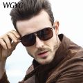 WGYG 2021 Fashion Men Cool Square Style Gradient Sunglasses Driving Vintage Brand Design Cheap Sun Glasses Oculos De Sol. 