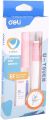 Deli Q80000 School Fountain Pen Set with 6 Blue Ink. 