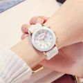 Luxury Women Casual Watches Round Dial White Watch Band Wrist Watch for Female Fashion Clock Wristwatch. 