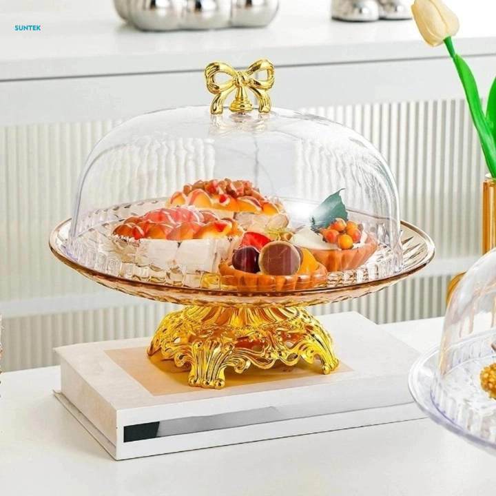 Footed%20Cake%20Plate%20Shaterproof%20Round%20Cake%20Tray%20for%20Muffins%20Cookies%20Cheesecake%20-%20Image%203