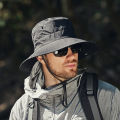 1 Pcs Summer Bucket Hat for Men Fisherman Cap Fishing Outdoor Sunshade Big Brim Sunscreen Riding Hiking Suncreen Sunhat. 