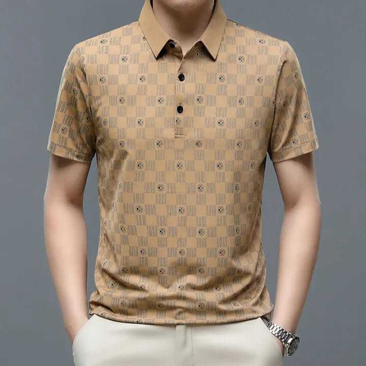 Premium China Polo Shirt Triangle Pattern For Men- polo shirt