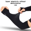 1 Pair Hand Sleeves uv outdoor sports sun protection for men women Black Color. 