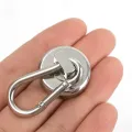 Strong Neodymium Magnetic Hooks 360°Rotating Carabiner Magnet Ring Magnetic Refrigerator Hook Home Kitchen Bathroom Suction Cup. 