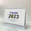2 PCS Standing Flip Calendar 12 Months Desktop Calendar Stand Up Calendar, with Blank Blocks A.