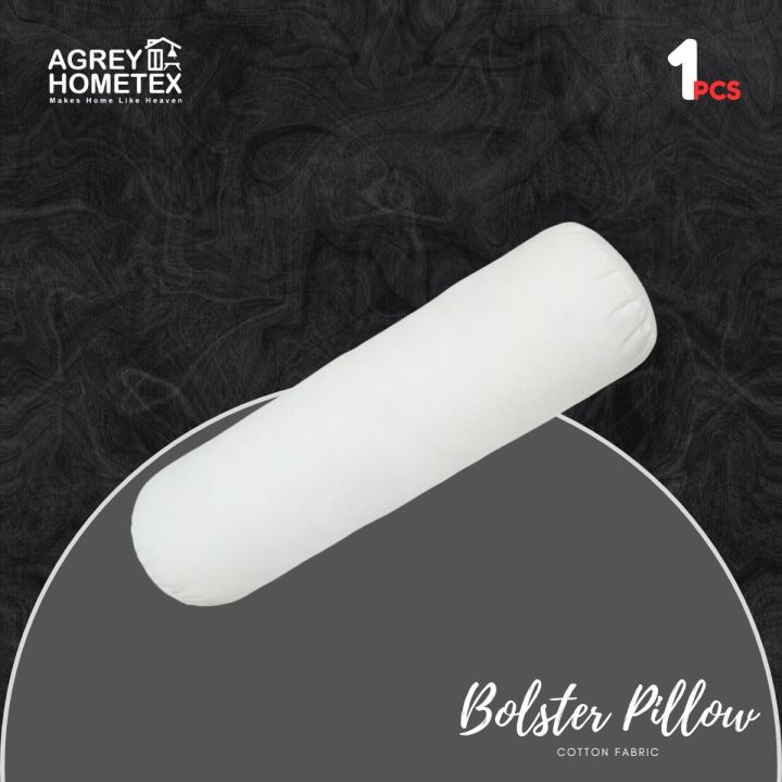Exclusive Fiber Bolster Pillow, Cotton Fabric, White (22"X24"), 1 Pcs