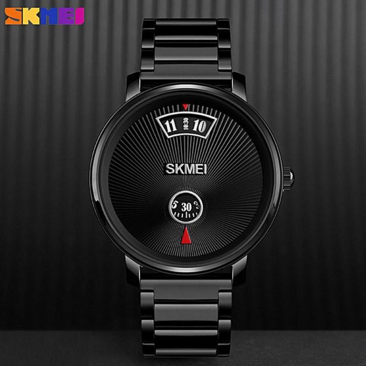 SKMEI 1490 Business Mens Quartz Watches Fashion Simple Waterproof Clock Stainless Steel Leather Men Wristwatch Relogio Masculino Daraz .bd