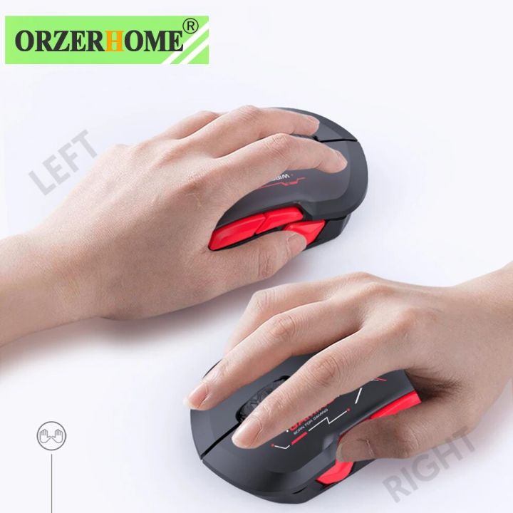 ORZERHOME 10000DPI Both hands Wireless Mouse Rechargeable 10 ...