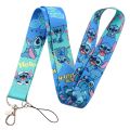 Lilo Stitch Cute Couples Lanyard For Keys Chain Credit Card Cover Pass Mobile Phone Charm Straps ID Badge Holder Key Accessories. 