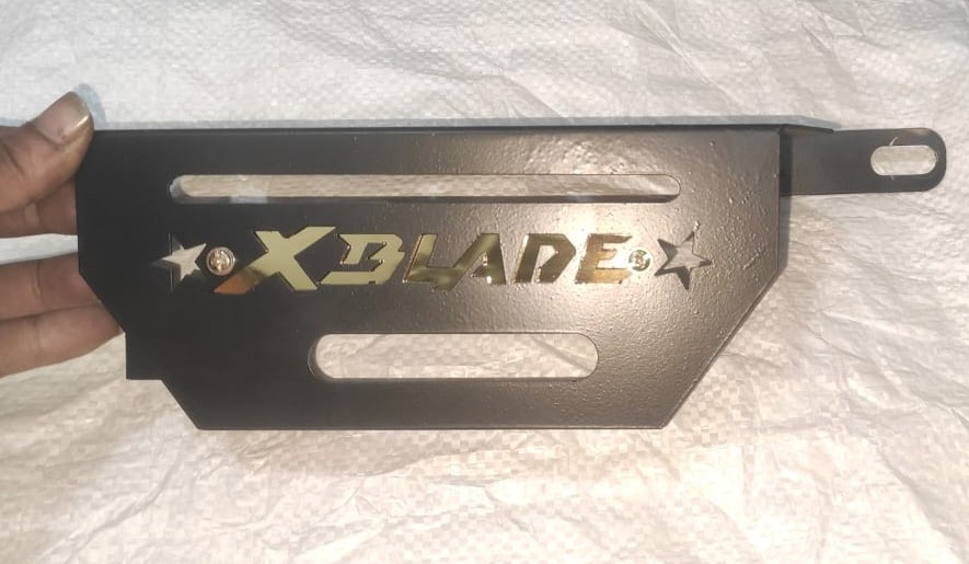 Honda xblade silencer guard Laser Cutting padani silencer cover black colour