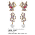 Carat Dangle Earrings Sparkling Hollow Out Rhinestone Hanging Earrings. 