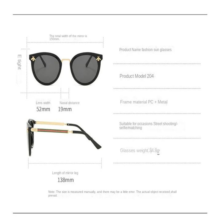 New%20Decorative%20Small%20Bee%20Sunglasses%20Women's%20Decorative%20Gold%20Frame%20Oval%20Sun%20Glasses%20Outdoor%20Driving%20Eyewear%20UV400%20Gafas%20De%20Sol%20-%20Image%204