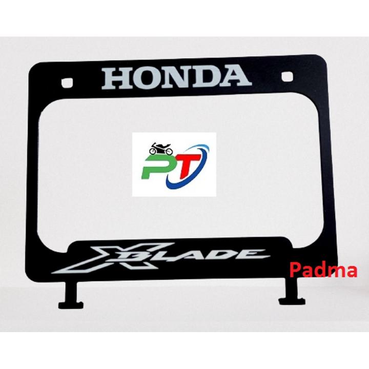 Full metal Back Licence plate cover or New design number plate cover for motorcycle X- Blade. Black