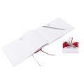 Wedding Guest Book With Pen Holder Sets Satin Bows Signature Book With Diamonds Shape For Party Decorations. 