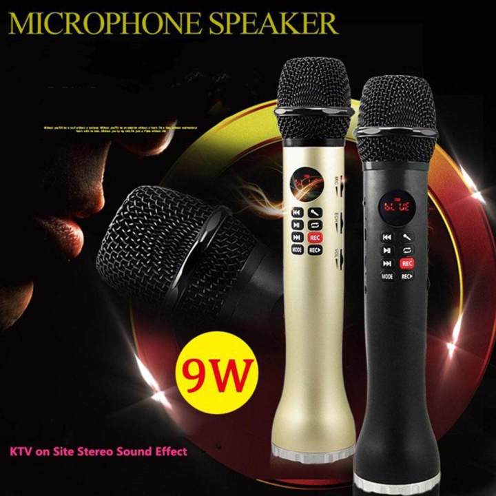 Karaoke L - 598 Bluetooth Microphone Portable Speaker, L-598 Mini Portable Handheld Mobile Phone Karaoke Amplifier Wireless Microphone Speaker