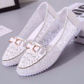 Embroidery Bowknot Loafers Women Flower Sneakers Summer Breathable Solid Color Designer Shoes Women Non-slip Casual Ladies Shoes House Foocus. 