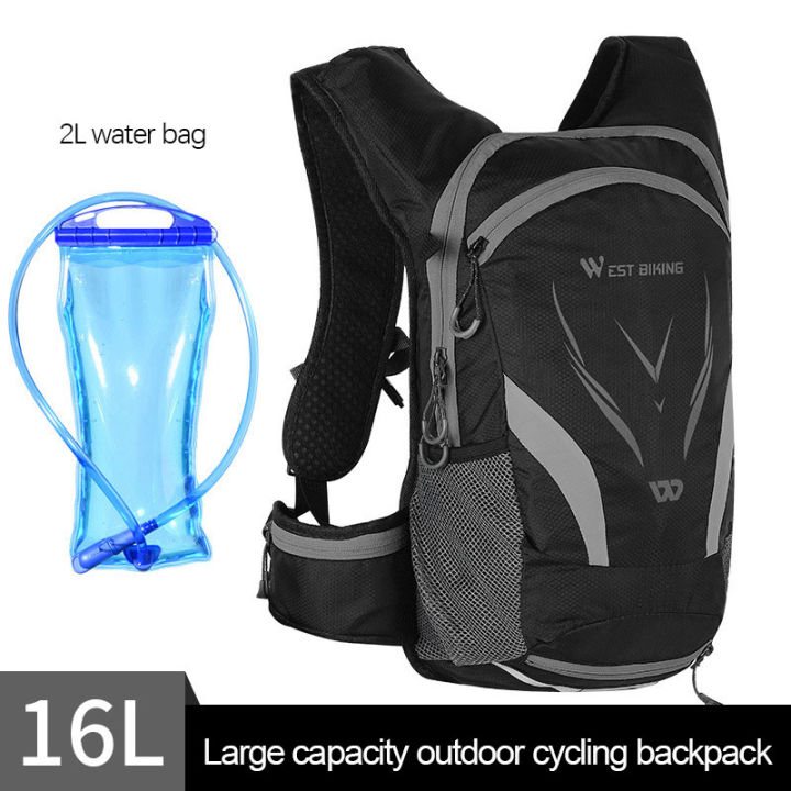 Cycling backpack water bag suit mountain bike bag outdoor leisure travel backpack riding equipment with high wear resistance