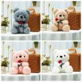 25cm Kawaii Bear With Rose Plush Toy Stuffed Animal Dolls I Love You For Girl Friend Birthday Gift Romantic Present Wholesale.