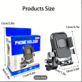 360° Rotatable Phone Holder for Motorcycle and ATV Scooter, Compatible with iPhone, Samsung 4" - 6.9", (Handlebar Version). 
