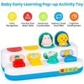 Baby Montessori Toys Pop Up Switch Box Activity Toy for Babies Early Learning Educational Toy for Sorting Colors Animals and Car SnowWhite. 