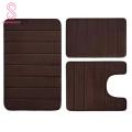 Microfiber Bathroom Mat Luxurious 3-piece Bathroom Mat Set Soft Absorbent Non-slip Machine Washable Quick Drying Shower Carpet Toilet Mat for Homes Breathable Bath Mat.