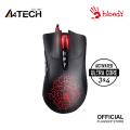 A4tech Bloody A90 Light Strike Gaming Mouse - Adjustable 6200 CPI - Metal X'Glide Armor Boot - 6 Sniper Modes - Wired - Ultra Core 3&4 Activated - Black. 