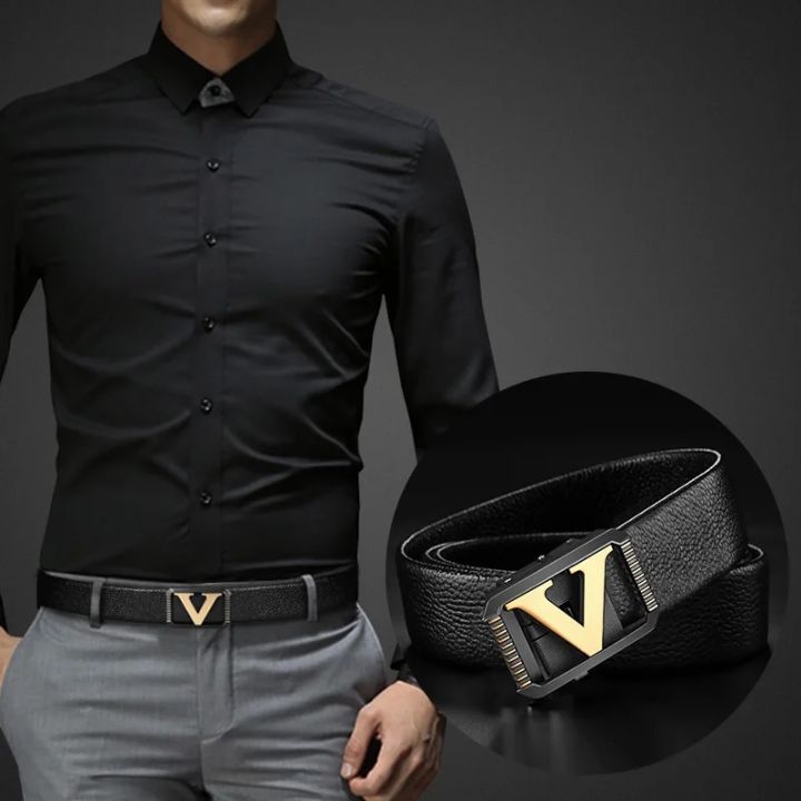 High quality Designer Belts Men Fashion V Letter Luxury Famous