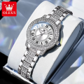 Olevs Stainless Steel Strap & Alloy Case Classic Analog Quartz Wristwatch for Women – Ladies Watch Gift Model 9943. 
