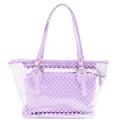 2Pcs/Set Women Transparent Composite Polka Dot Print Party Bucket Bag Jelly Bag Shoulder Pouch Handbag Tote сумка женская.
