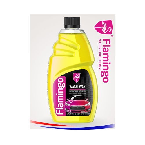 Flamingo Wash Wax (Ultra Shine Wash & Wax) with Advanced Formula 500ml, Car wash shampoo, Motorcycle wash shampoo, Bike wash shampoo