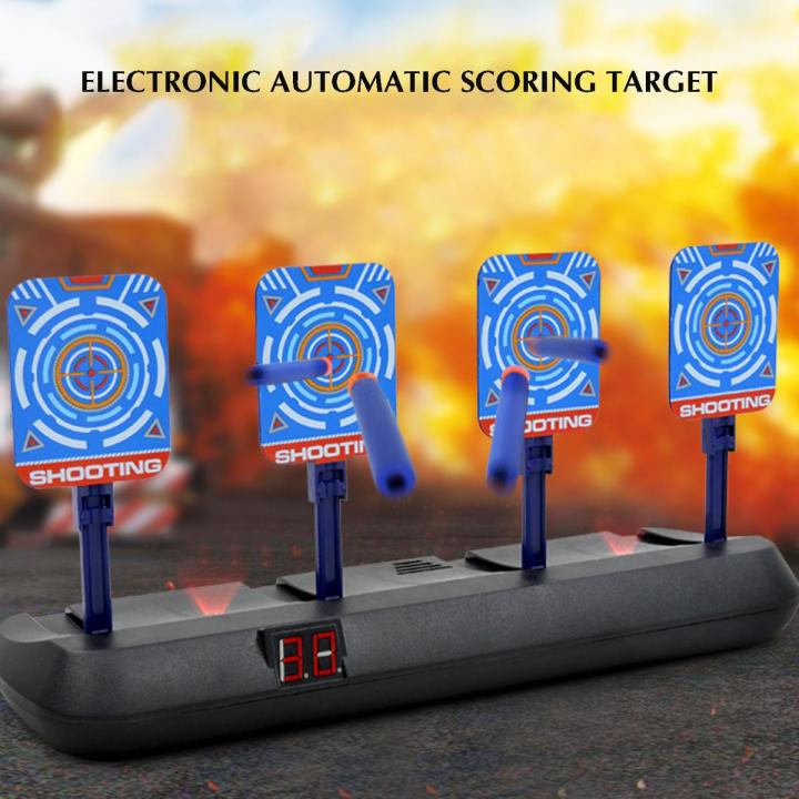 Auto-Reset Electric Scoring Target Toy High Precision Refill Darts Light Sound Effect for Parent-Child Interactive Game
